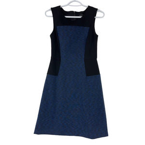 Ann Taylor dress blue black marled sleeveless
